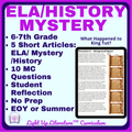 ELA History Mystery: King Tut Case File 6th–7th Grade Reading Comprehension