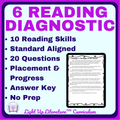 6th Grade Reading Diagnostic Test | Fiction & Nonfiction Placement Guide & Skills Checklist