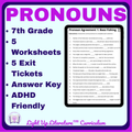 7th Grade Pronoun Agreement Worksheets | Grammar Test Prep | Light Up Literature