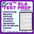 7th–8th Grade Inferencing Mystery Text Evidence Practice RI.7.1 RI.8.1 No Prep ELA