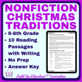Christmas Reading Comprehension Bundle | World Holiday Traditions | Grades 6–8 ELA No Prep