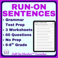 7th Grade Run-On Sentence Practice | 60 Test-Prep Grammar Questions & Answer Key