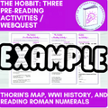 The Hobbit Pre-Reading Activities & WebQuest | No-Prep Middle School ELA Novel Study