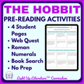 The Hobbit WebQuest Scavenger Hunt Pre-Reading Activities Middle School ELA