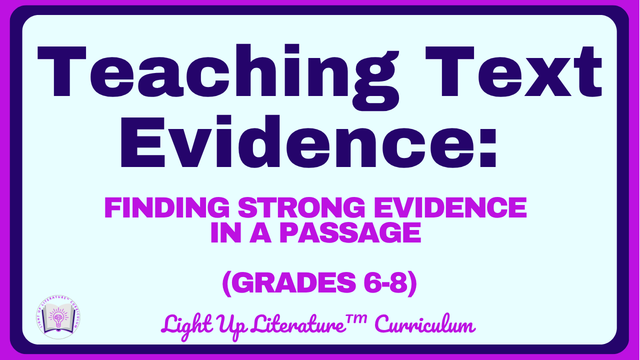 FREE Evidence Toolkit for Grades 6-8